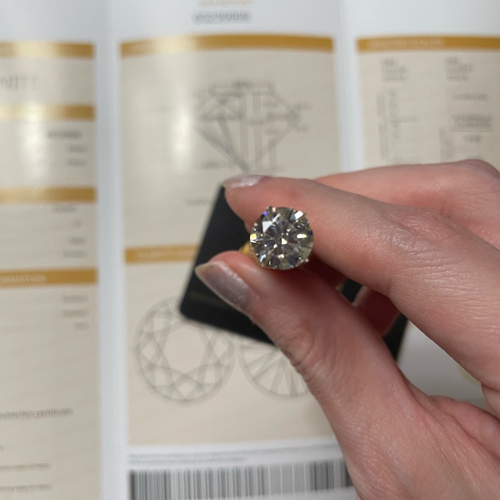 Certified authentic moissanite diamond premium quality 3 carat G VVS1